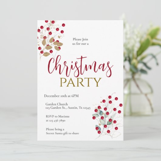 Invitation à la fête de Noël (Debout devant)