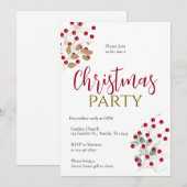 Invitation à la fête de Noël (Devant / Derrière)