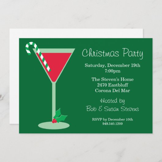 Invitation à la fête de Noël (Devant / Derrière)