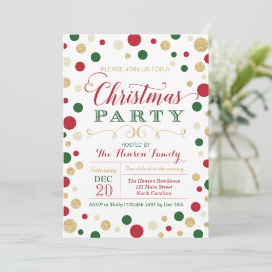 Invitation à la fête de Noël (Debout devant)