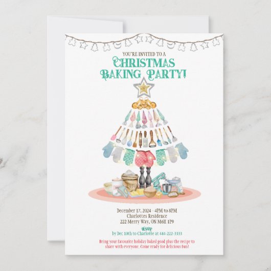 Invitation à la fête de Noël (Devant)