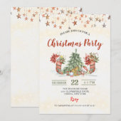 Invitation à la fête de Noël (Devant / Derrière)