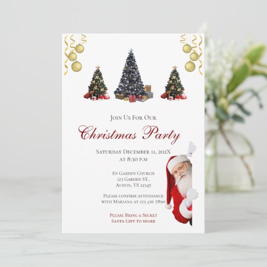 Invitation à la fête de Noël (Debout devant)