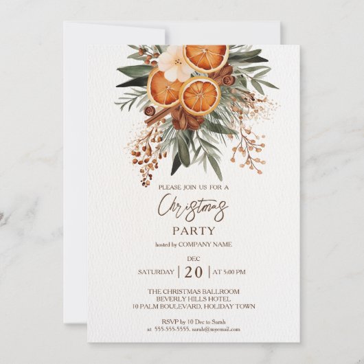 Invitation à la fête de Noël (Devant)