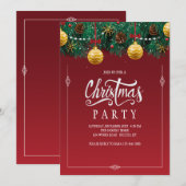 Invitation à la fête de Noël (Devant / Derrière)