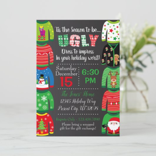 Invitation à la fête de Noël (Debout devant)