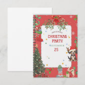 Invitation à la fête de Noël (Devant / Derrière)