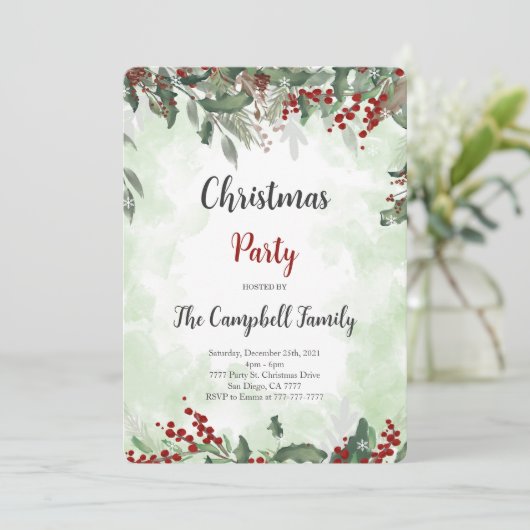 Invitation à la fête de Noël (Debout devant)