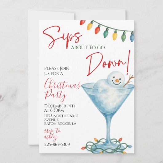 Invitation à la fête de Noël (Devant)