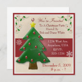 Invitation à la fête de Noël (Devant / Derrière)