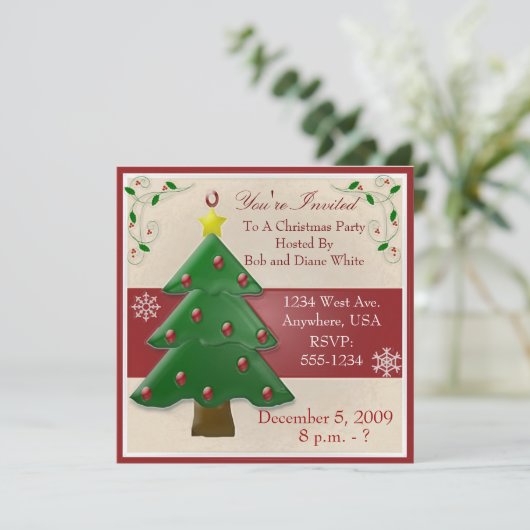 Invitation à la fête de Noël (Debout devant)