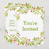 Invitation à la fête de Noël (Devant / Derrière)