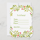 Invitation à la fête de Noël (Dos)