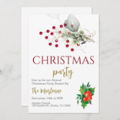 Invitation à la fête de Noël (Devant / Derrière)