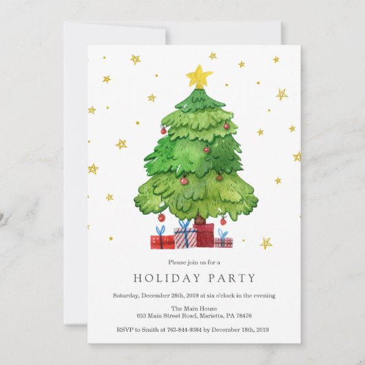 Invitation à la fête de Noël (Devant)