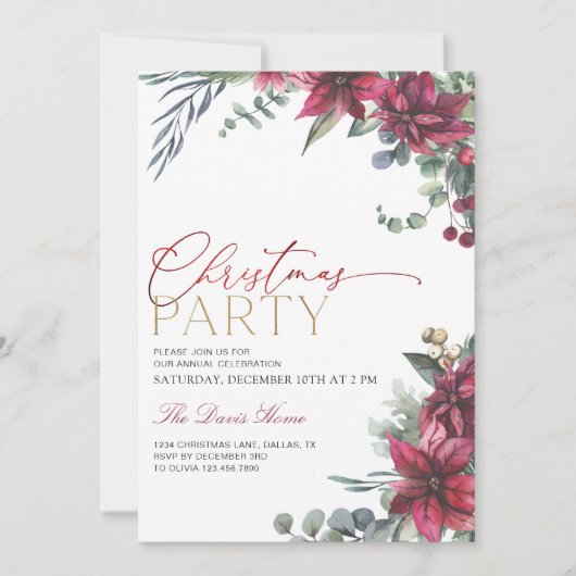 Invitation à la fête de Noël (Devant)