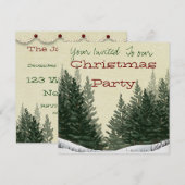 Invitation à la fête de Noël (Devant / Derrière)