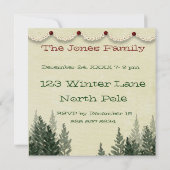 Invitation à la fête de Noël (Dos)
