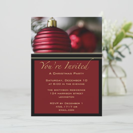 Invitation à la fête de Noël (Debout devant)