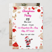 Invitation à la fête de Noël (Devant / Derrière)