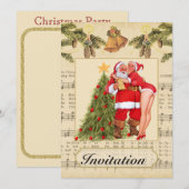 Invitation à la fête de Noël (Devant / Derrière)