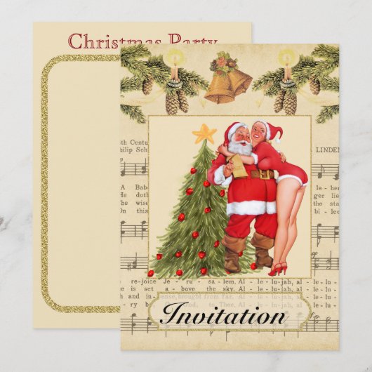 Invitation à la fête de Noël (Devant / Derrière)