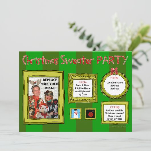 Invitation à la fête de Noël (Debout devant)