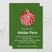 Invitation à la fête de Noël (Devant / Derrière)