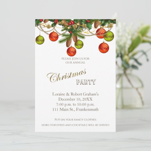 Invitation à la fête de Noël (Debout devant)