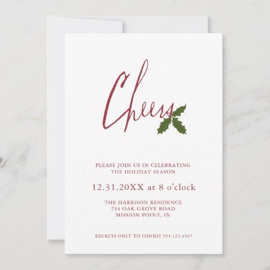 Invitation à la fête de Noël (Devant)