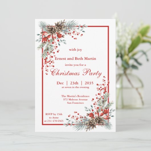 Invitation à la fête de Noël (Debout devant)