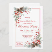 Invitation à la fête de Noël (Devant / Derrière)