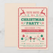 Invitation à la fête de Noël (Devant / Derrière)