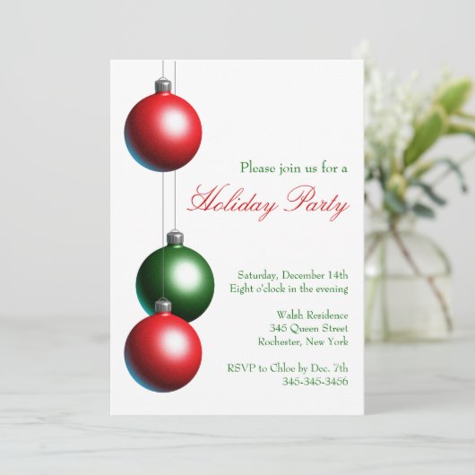 Invitation à la fête de Noël (Debout devant)