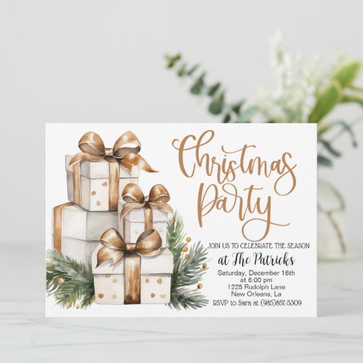 Invitation à la fête de Noël (Debout devant)