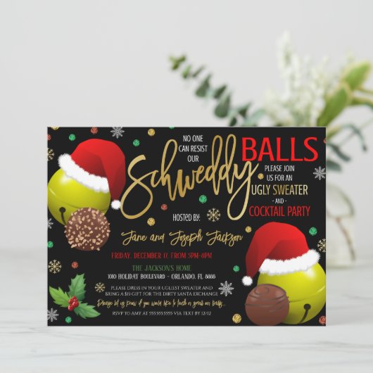 Invitation à la fête de Noël (Debout devant)