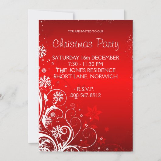 Invitation à la fête de Noël (Devant)
