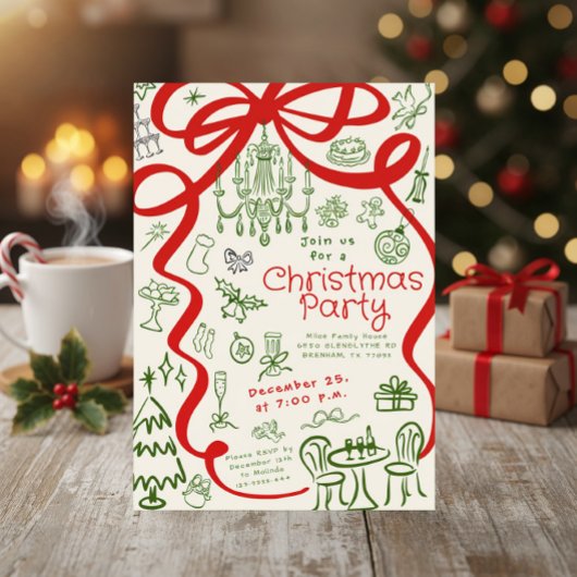 Invitation à la fête de Noël