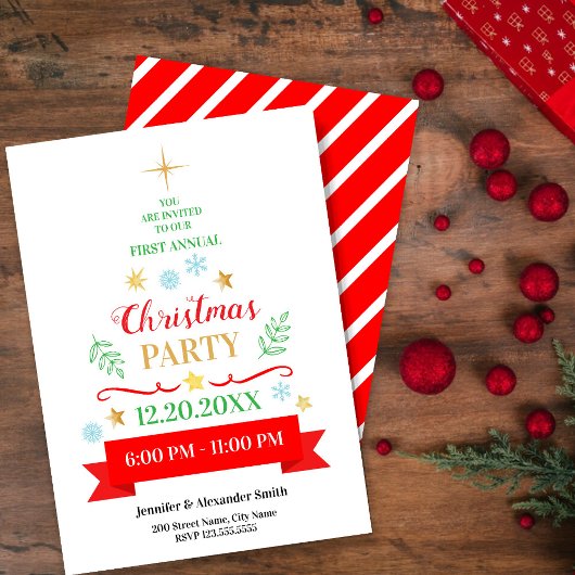 Invitation à la fête de Noël
