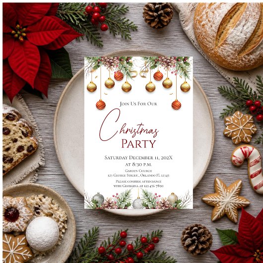 Invitation à la fête de Noël
