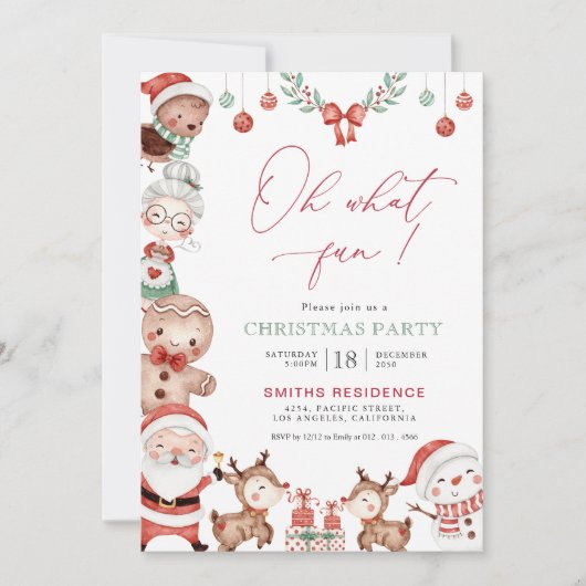 Invitation à la fête de Noël (Devant)