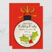 Invitation à la fête de Noël (Devant / Derrière)