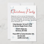 Invitation à la fête de Noël (Dos)