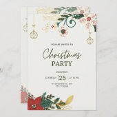 Invitation à la fête de Noël (Devant / Derrière)