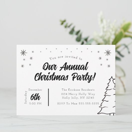 Invitation à la fête de Noël (Debout devant)