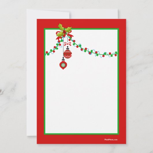 Invitation à la fête de Noël (Dos)