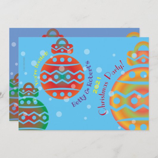 Invitation à la fête de Noël (Devant / Derrière)