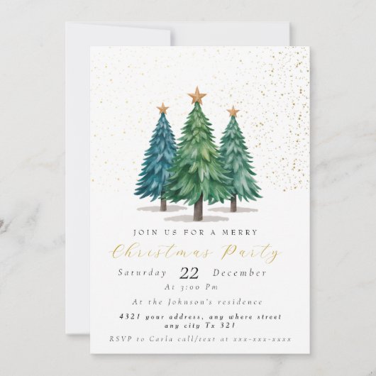 Invitation à la fête de Noël (Devant)