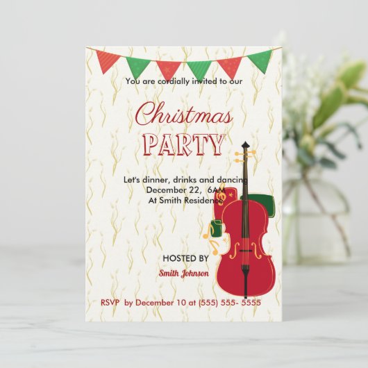 Invitation à la fête de Noël (Debout devant)