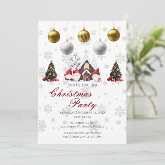 Invitation à la fête de Noël (Debout devant)